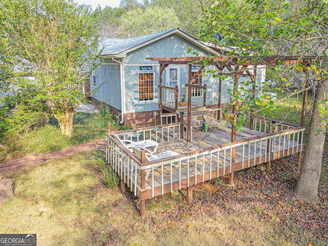 view of wooden deck