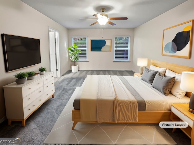 bedroom with ceiling fan