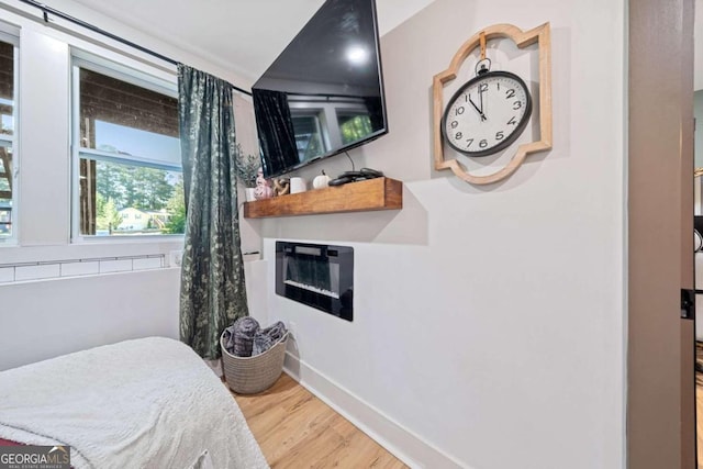 bedroom featuring hardwood / wood-style flooring