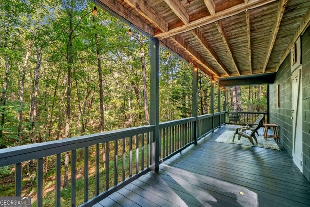 view of wooden terrace