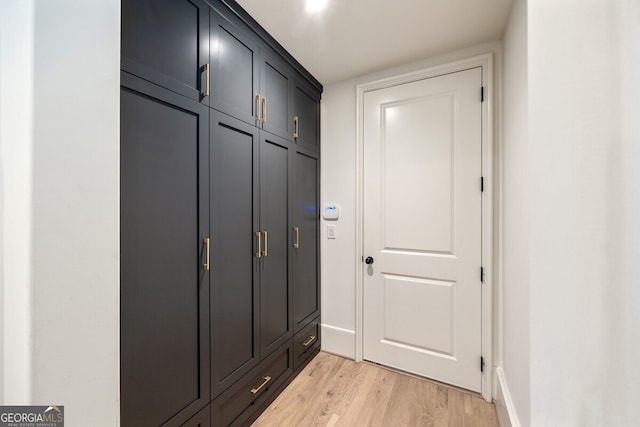 mudroom featuring light hardwood / wood-style flooring