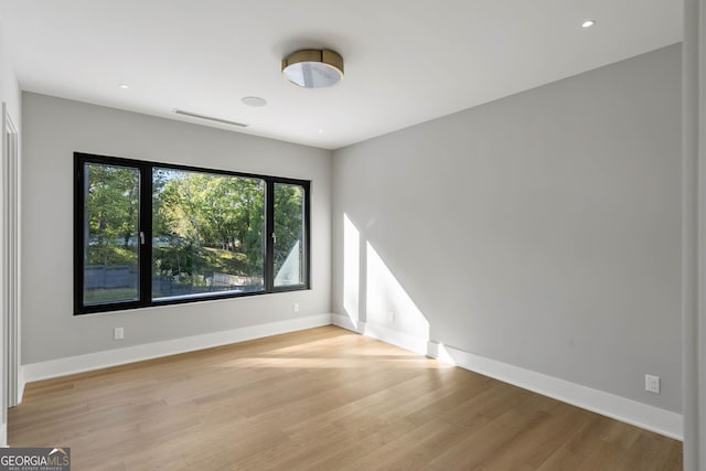 empty room featuring light hardwood / wood-style flooring