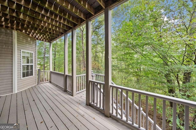 view of wooden terrace