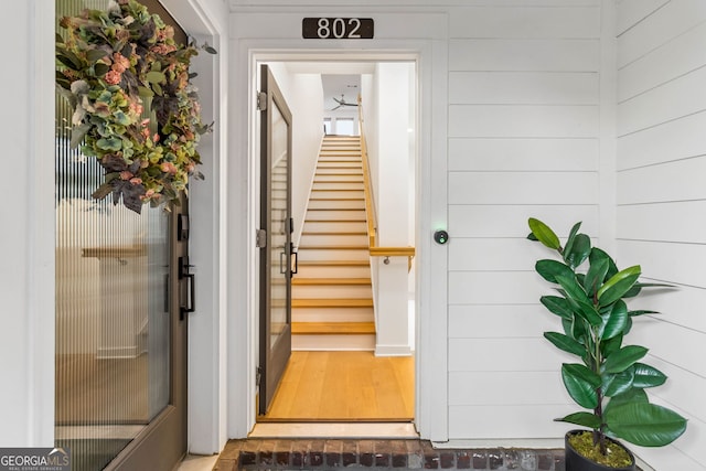 interior space featuring hardwood / wood-style flooring