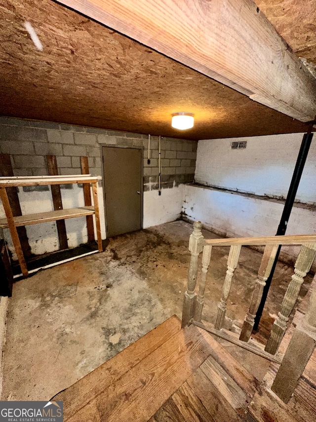 view of basement