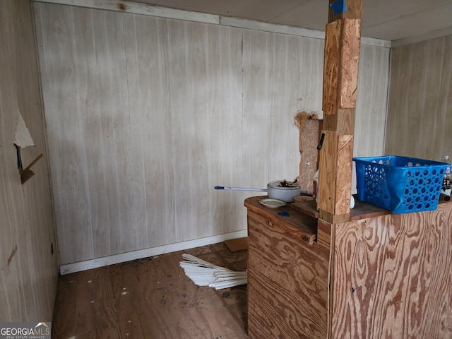 bathroom featuring wood-type flooring