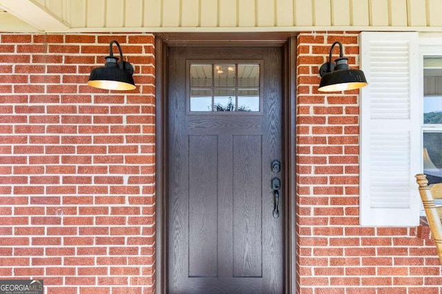 view of doorway to property