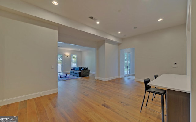 dining room featuring light wood-type flooring