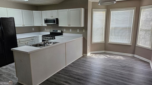 kitchen featuring white cabinetry, hardwood / wood-style floors, and stainless steel appliances