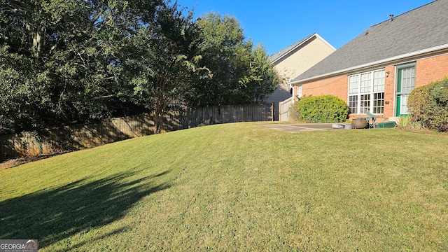 view of yard featuring a patio area