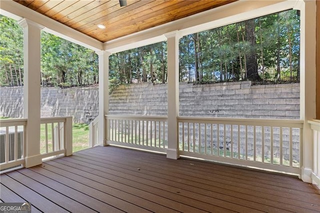 view of wooden deck