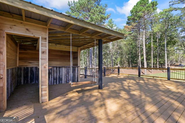 view of wooden deck