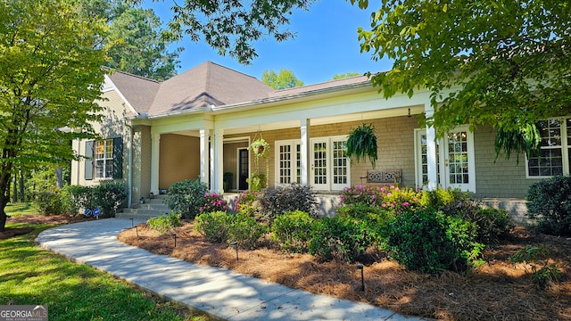 view of front of property with covered porch