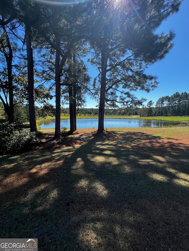 view of yard featuring a water view