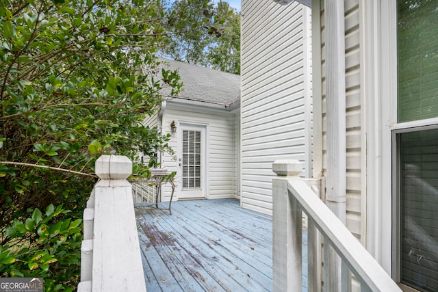 view of wooden deck