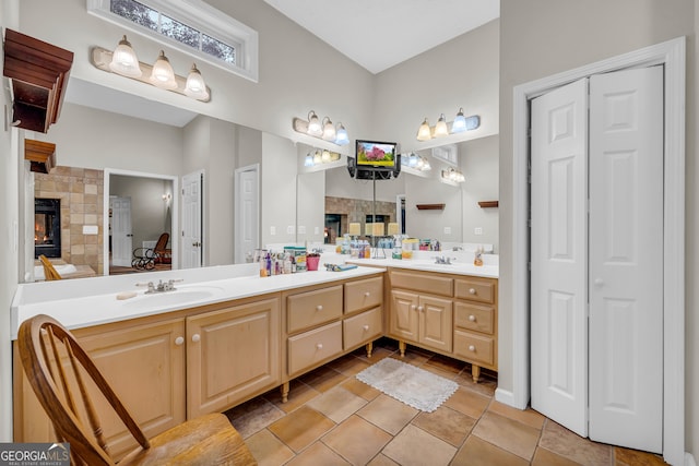 bathroom with vanity