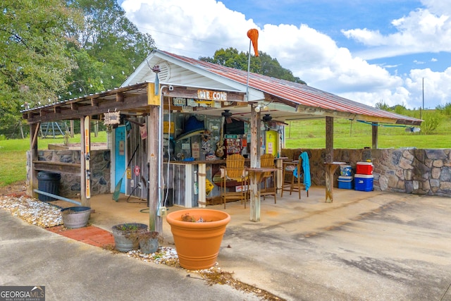 view of patio with a gazebo