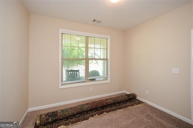 view of carpeted spare room