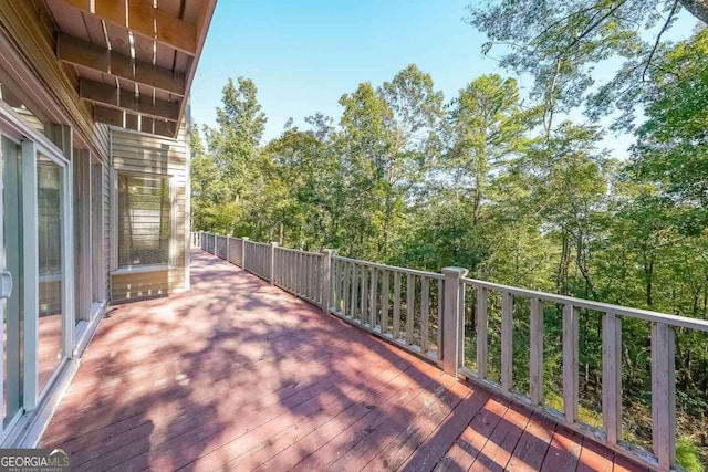 view of wooden terrace