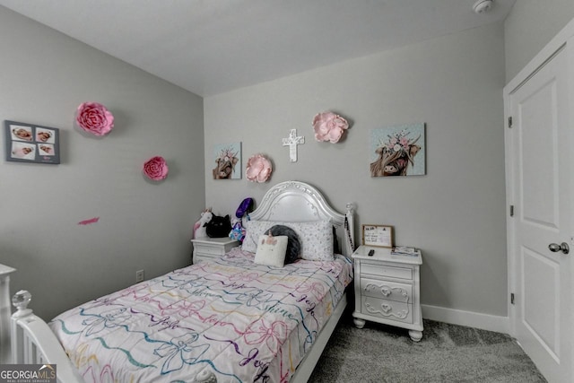 bedroom with carpet floors