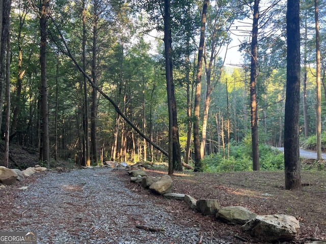 exterior space with a view of trees