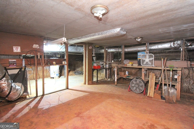 view of basement