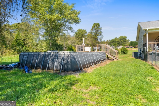 view of yard with cooling unit