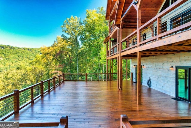 view of wooden terrace