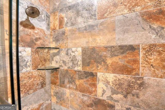 room details with tiled shower