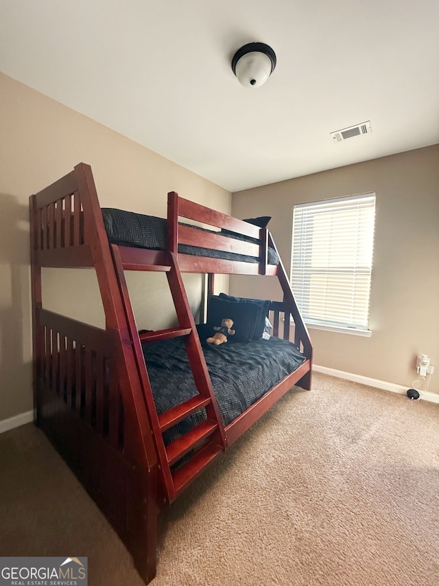 bedroom with carpet floors