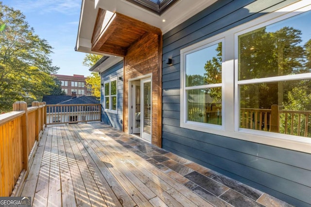 view of wooden deck