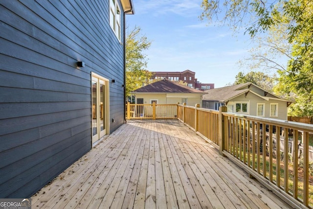 deck featuring french doors