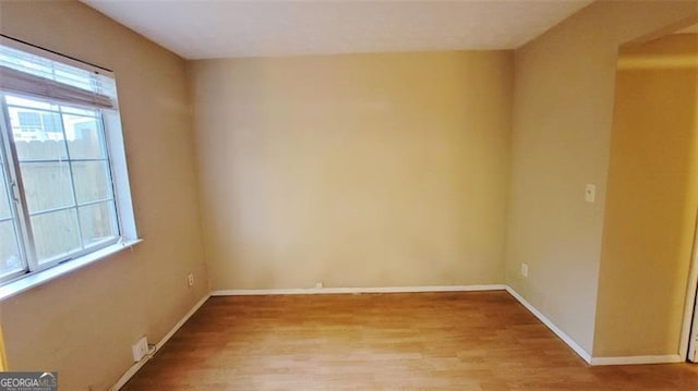 empty room featuring light hardwood / wood-style flooring