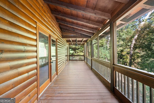 view of wooden deck