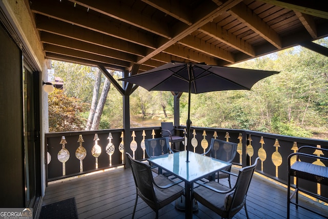 view of wooden terrace