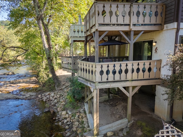 exterior space featuring a deck