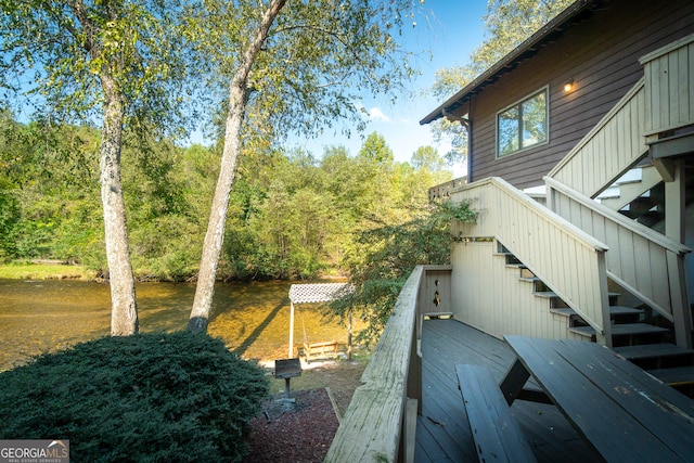 exterior space with a wooden deck