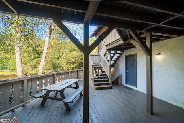 view of wooden terrace