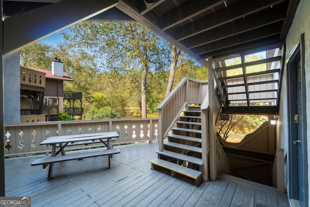 view of wooden terrace