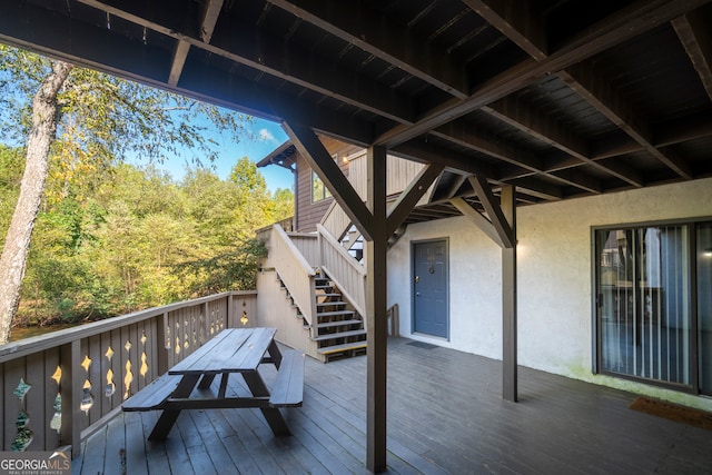 view of wooden deck