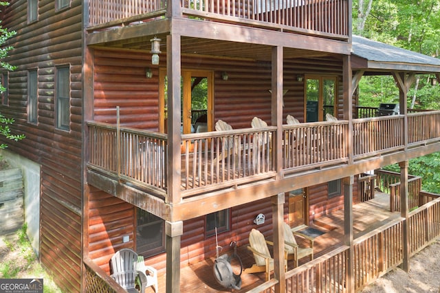 view of wooden terrace