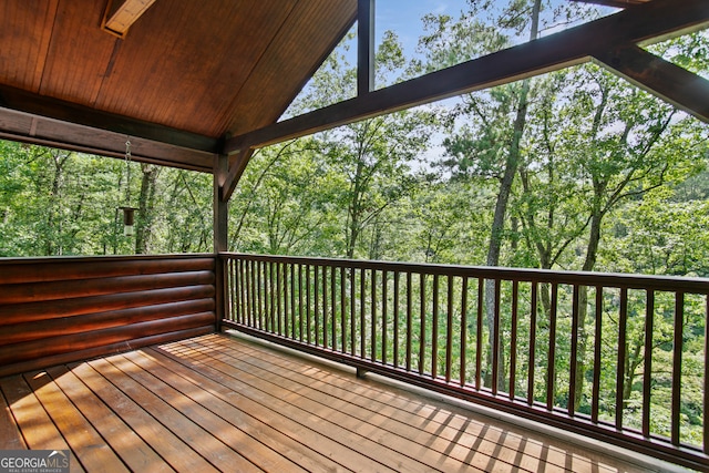 view of wooden terrace