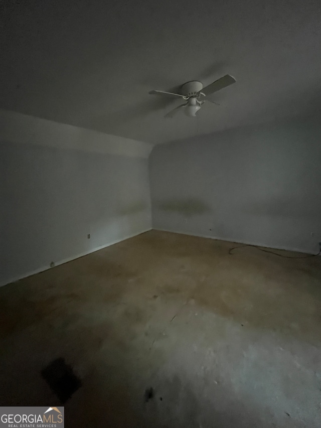 additional living space with ceiling fan