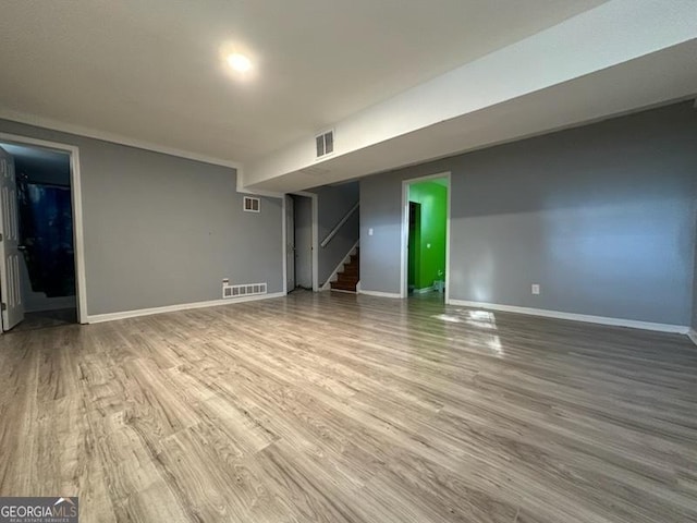 interior space featuring hardwood / wood-style floors