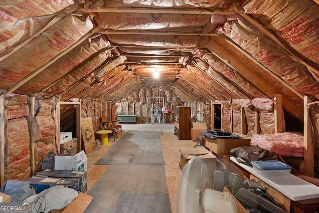 view of attic