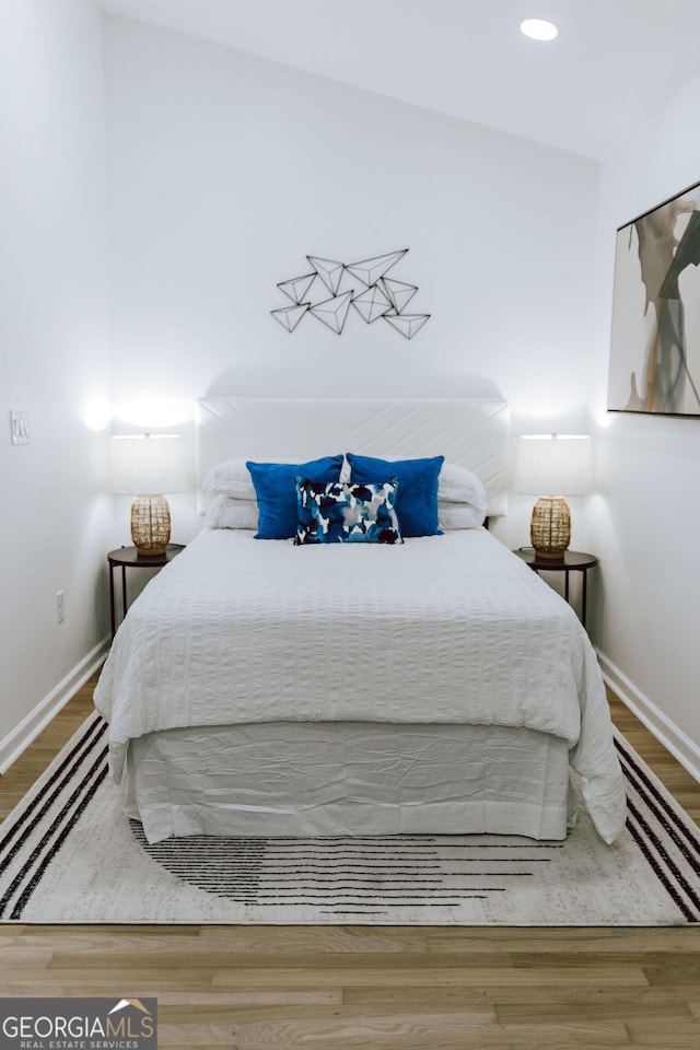 1466 Hardin Ave, Atlanta, GA 30337 - bedroom featuring baseboards, wood finished floors, and recessed lighting