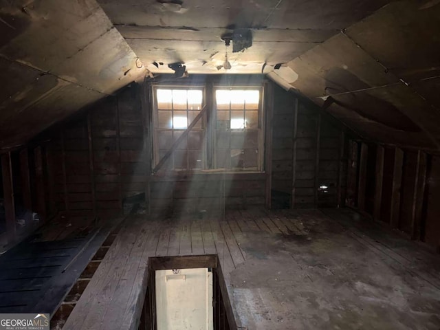 view of attic