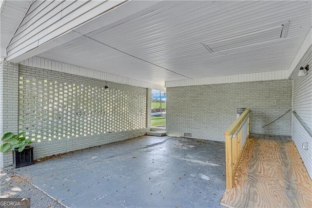 view of patio / terrace featuring a carport