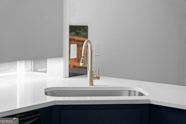 interior details featuring sink