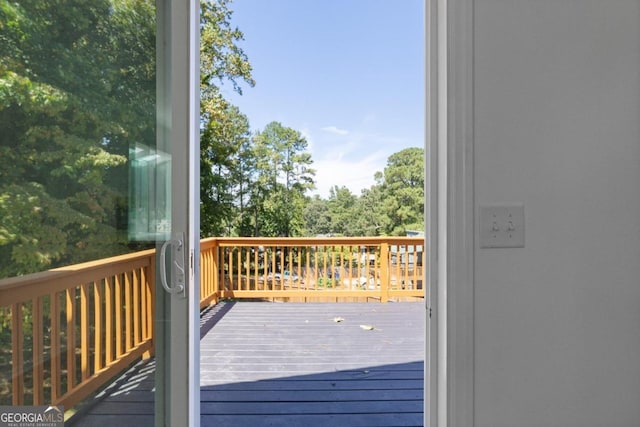 view of doorway to outside